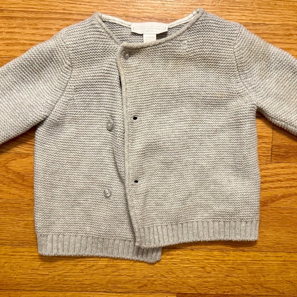 Stylish Gray Knit Kids Cardigan - Picture 1 of 1